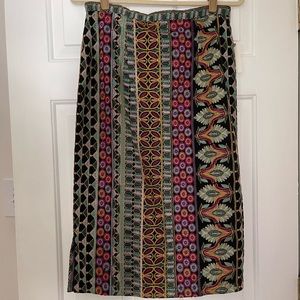 Anthropologie Vanessa Virginia Embroidered Pencil Skirt